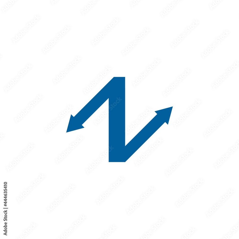 Z letter with arrows logo vector concept icon illustration Z letter with arrows logo vector concept icon illustration