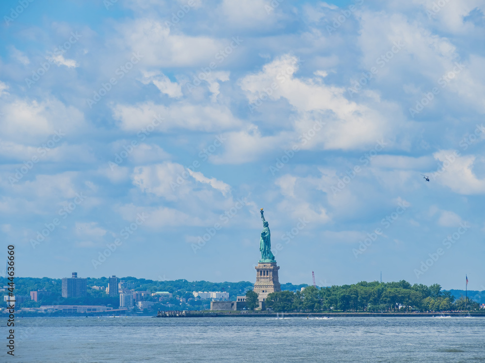 Sunny view of the Statue of Liberty National Monument