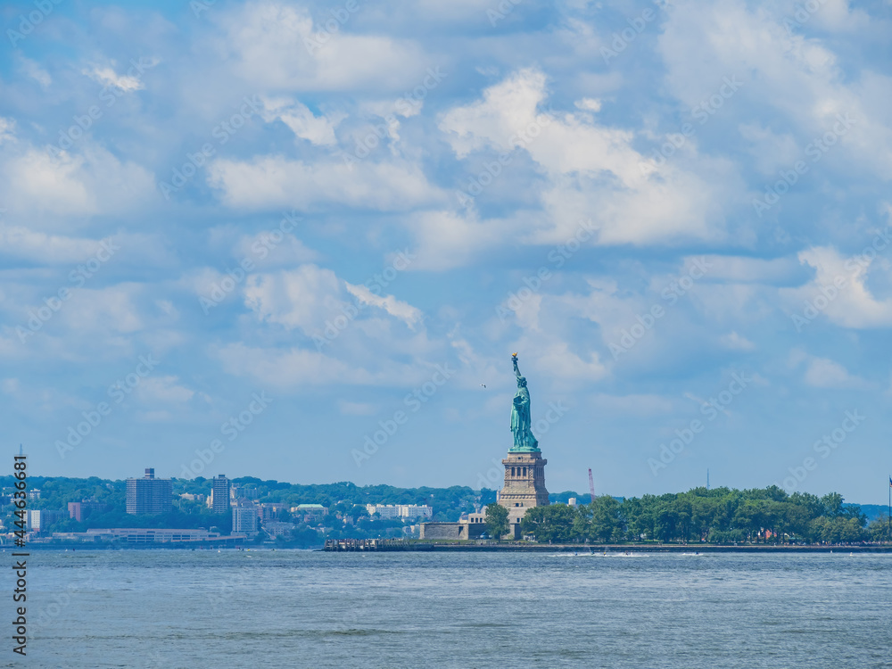 Sunny view of the Statue of Liberty National Monument