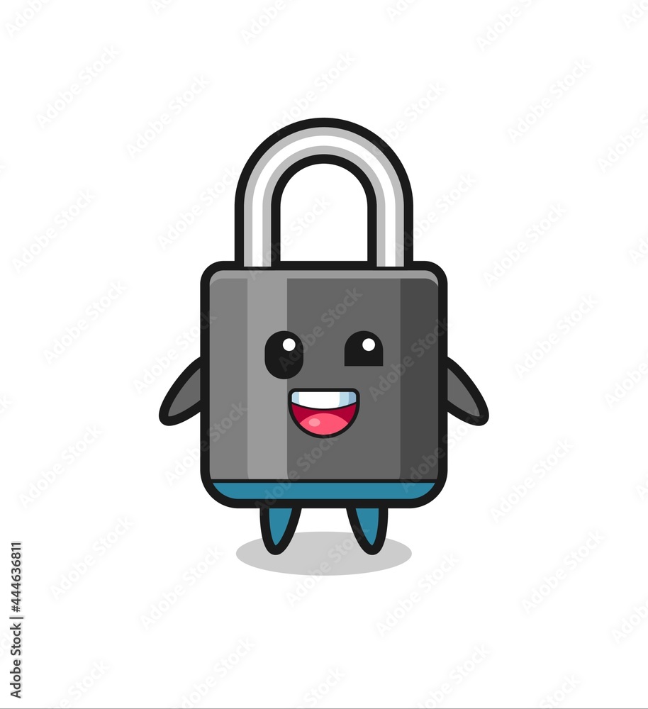 illustration of an padlock character with awkward poses illustration of an padlock character with awkward poses