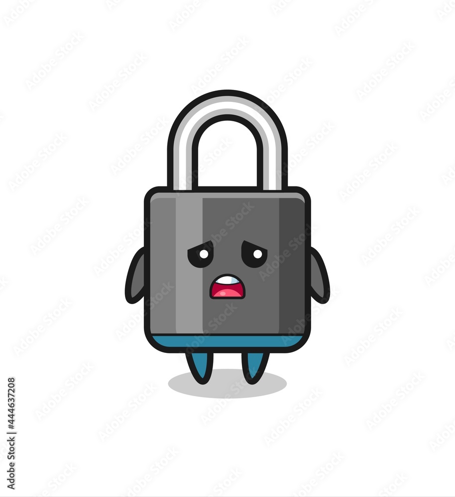 disappointed expression of the padlock cartoon disappointed expression of the padlock cartoon