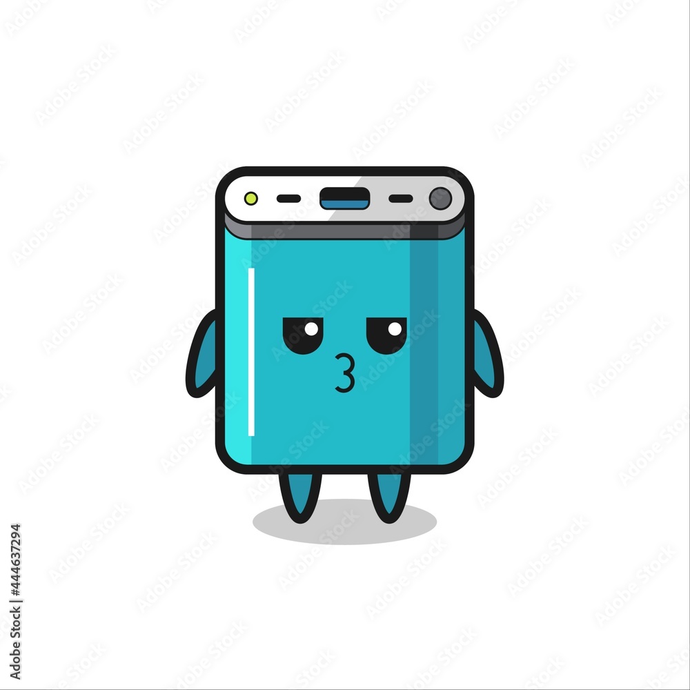 the bored expression of cute power bank characters the bored expression of cute power bank characters