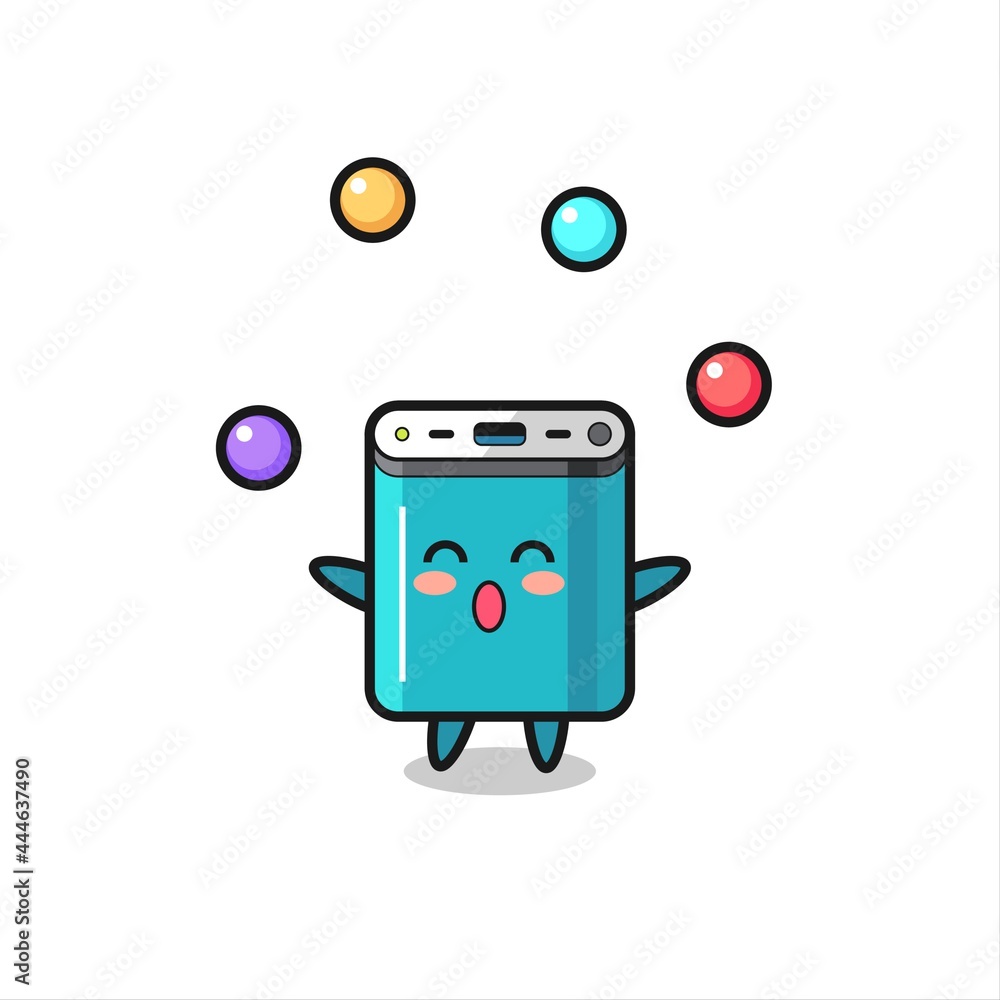 the power bank circus cartoon juggling a ball the power bank circus cartoon juggling a ball