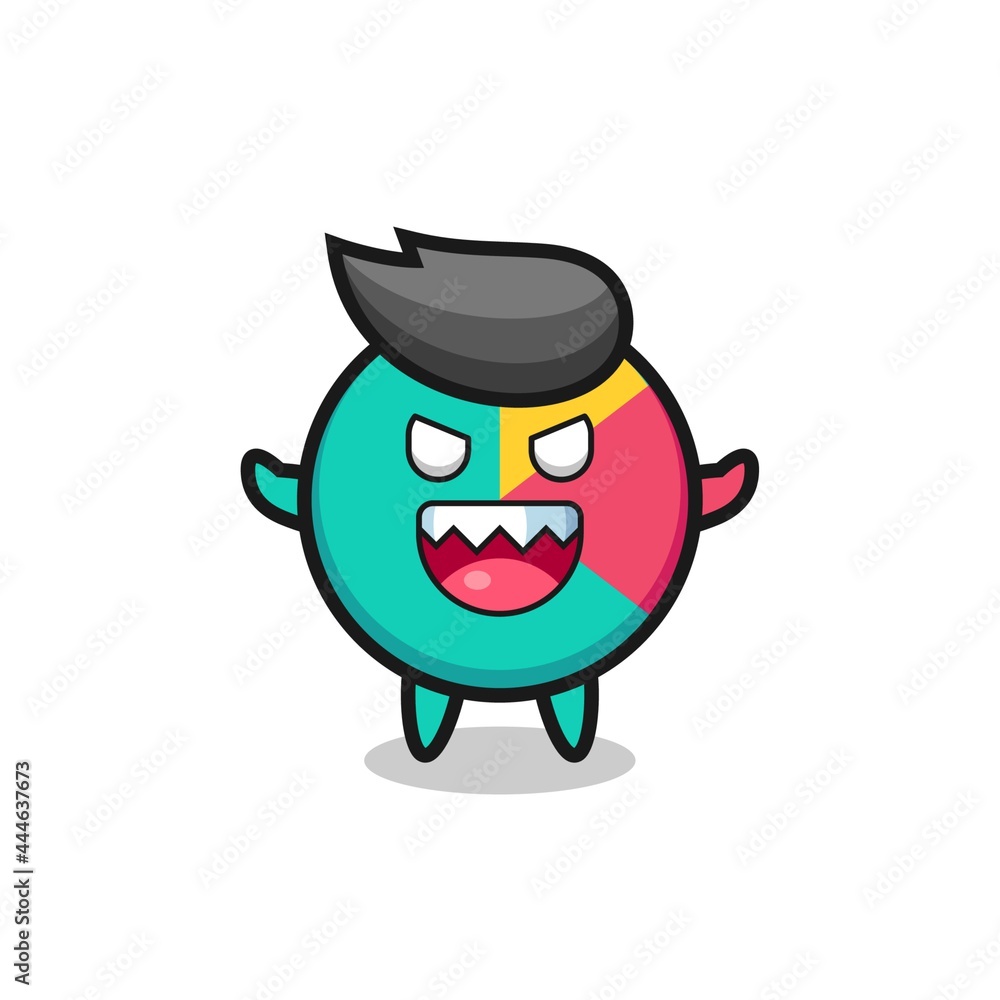 illustration of evil chart mascot character