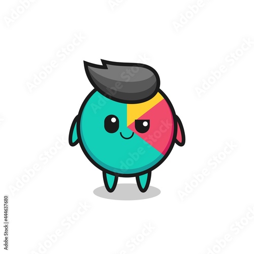 chart cartoon with an arrogant expression
