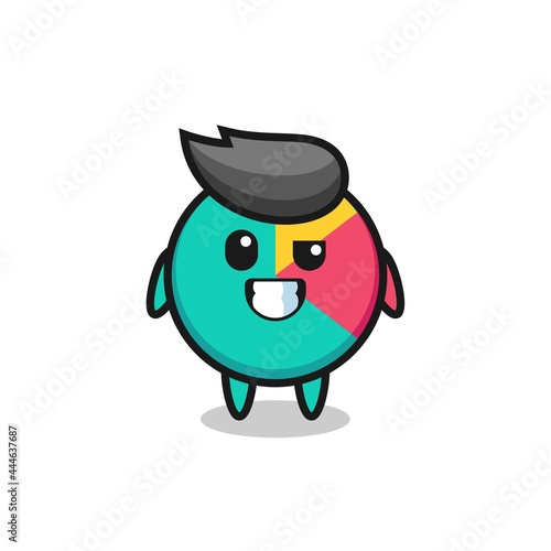 cute chart mascot with an optimistic face © heriyusuf