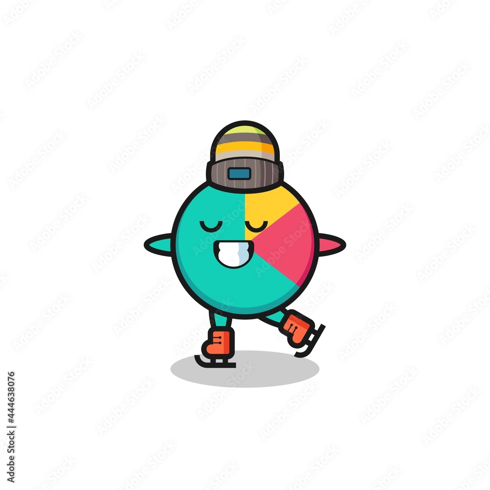 chart cartoon as an ice skating player doing perform chart cartoon as an ice skating player doing perform