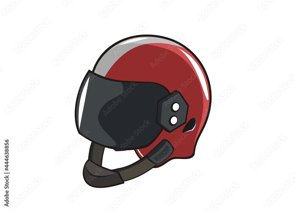 Motorcycle helmet simple flat illustration Motorcycle helmet simple flat illustration