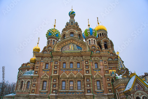 Church of the Savior on Spilled Blood in St. Petersburg, Russia. One of the most beautiful, festive and colourful cathedrals in the Russian Revival style.