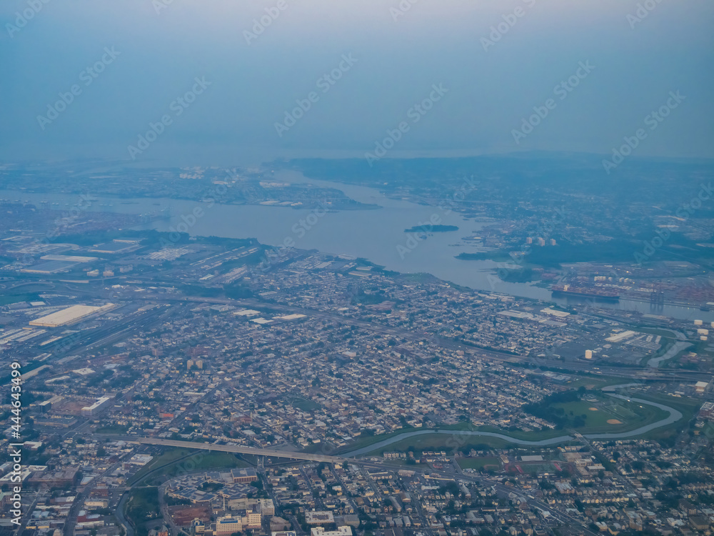 Aerial view of the New Jersey cityscape