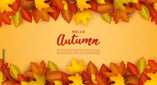 Autumn background rectangle.