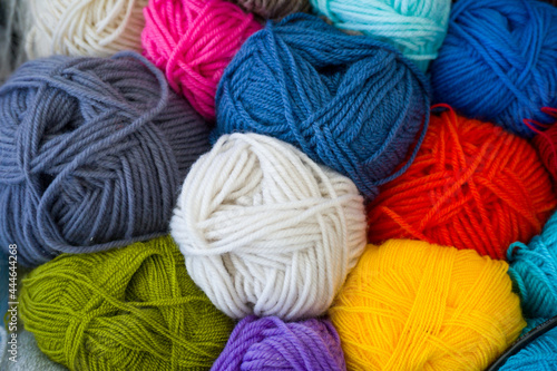 colored thread for knitting with needles
