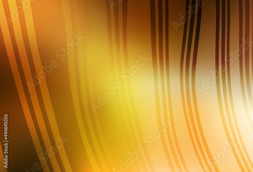 Light Orange vector template with curved lines.