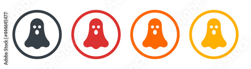 Ghost, phantom or apparition haunting icon vector illustration. photo