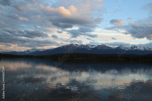 Afterglow On Pyramid Lake, Jasper National Park, Alberta