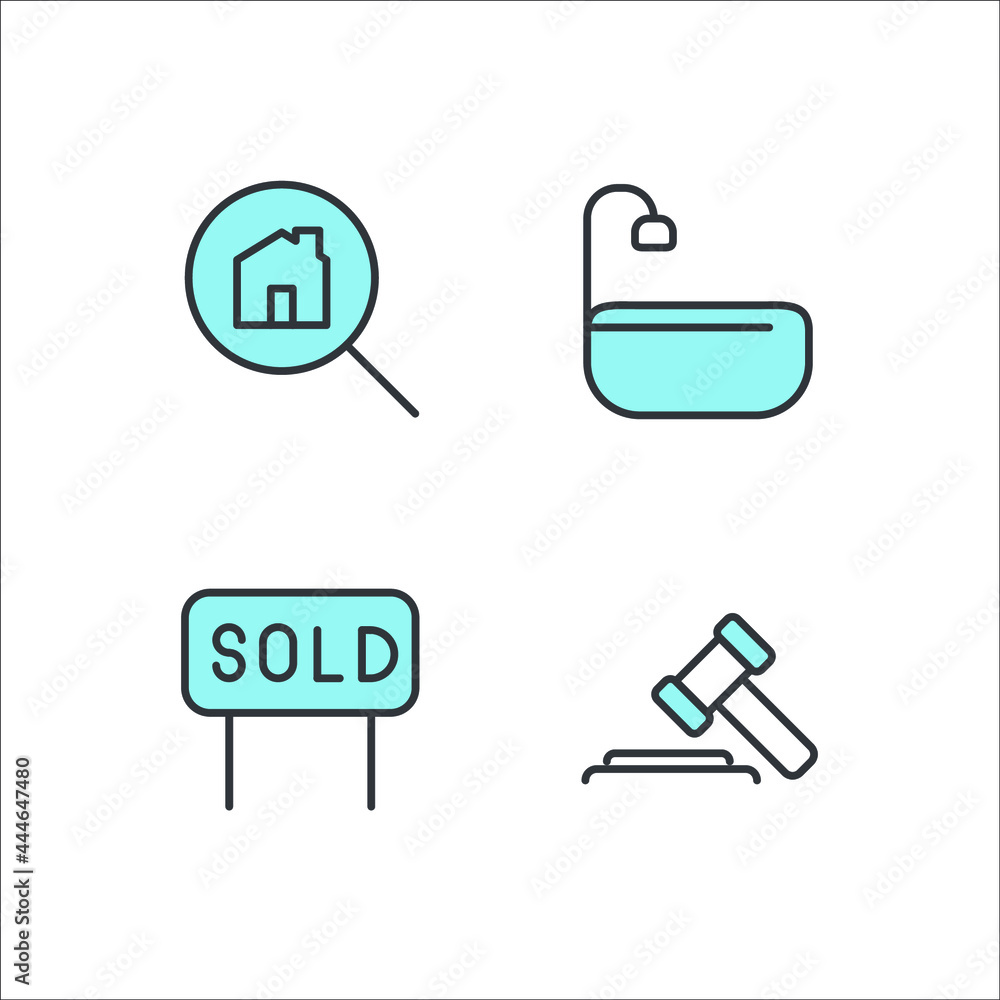 real estate set icon, isolated real estate set sign icon, vector illustration real estate set icon, isolated real estate set sign icon, vector illustration