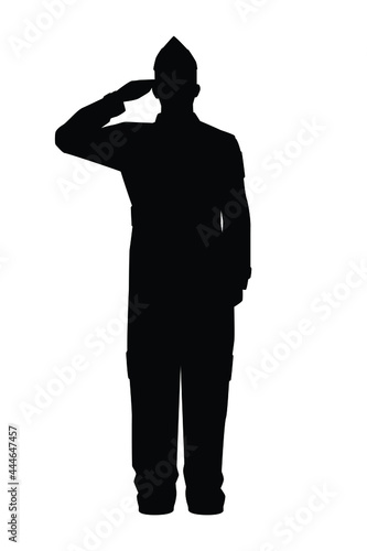 Air force fighter pilot silhouette vector on white background