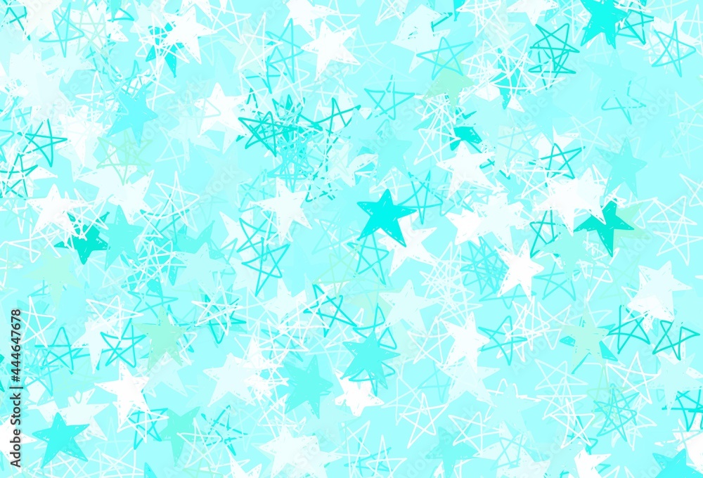 Light Green vector layout with bright stars. Light Green vector layout with bright stars.