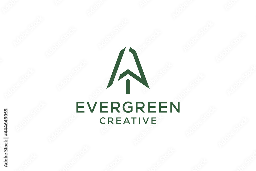 Letter J pine evergreen. fir hemlock spruce conifer cedar coniferous cypress larch pinus tree forest vintage retro hipster line art Logo design Letter J pine evergreen. fir hemlock spruce conifer cedar coniferous cypress larch pinus tree forest vintage retro hipster line art Logo design