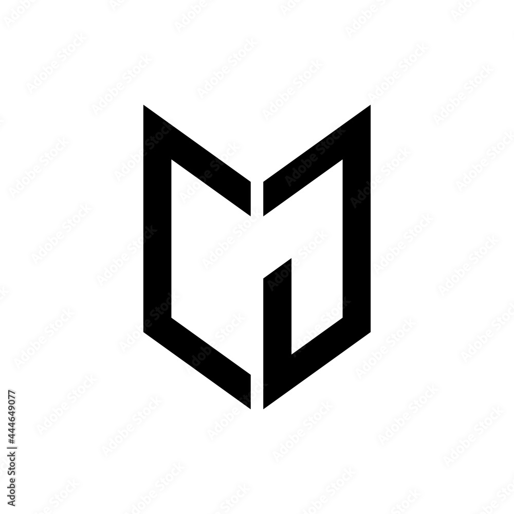 initial letters monogram logo black CJ initial letters monogram logo black CJ