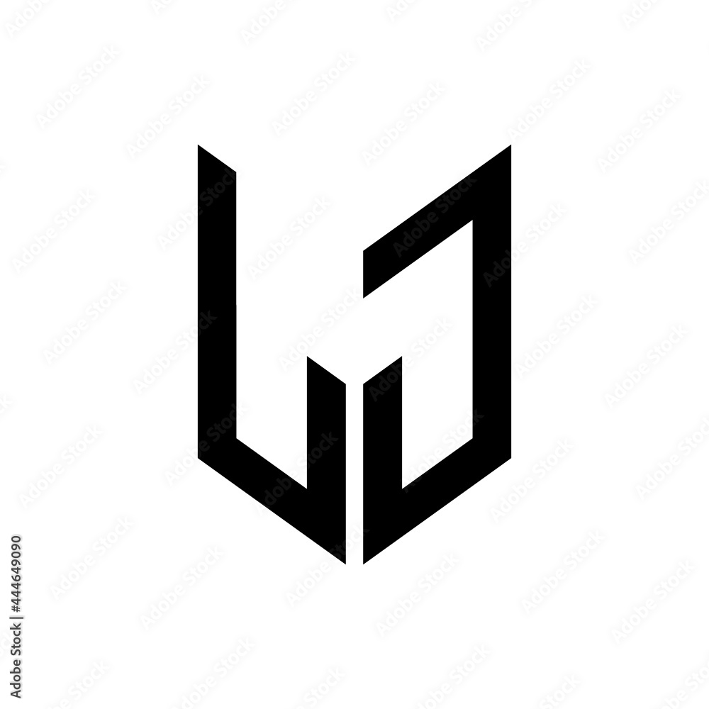 initial letters monogram logo black LJ initial letters monogram logo black LJ