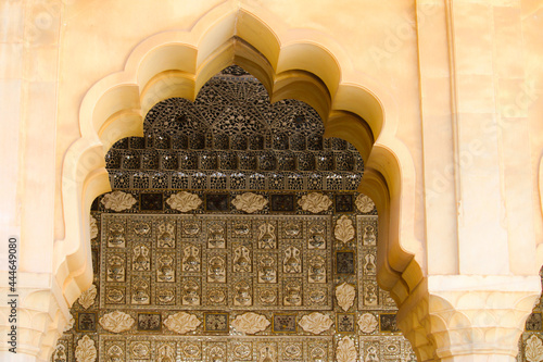 Interior design in ancient fort Amber fort