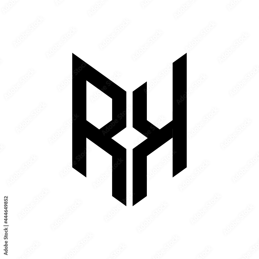 initial letters monogram logo black RK initial letters monogram logo black RK