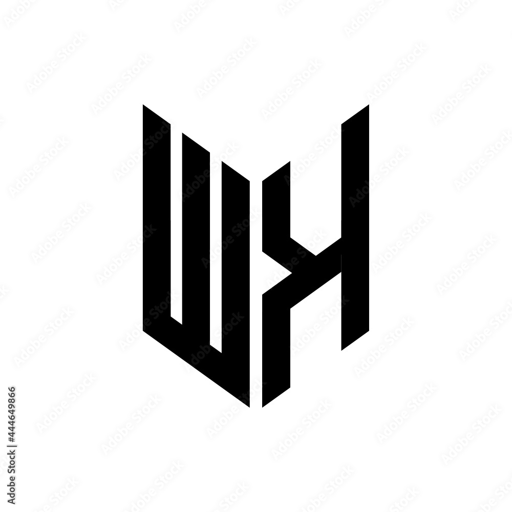 initial letters monogram logo black WK initial letters monogram logo black WK