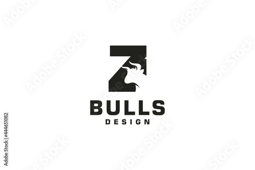 Letter Z logo, Bull logo,head bull logo, monogram Logo Design Template Element