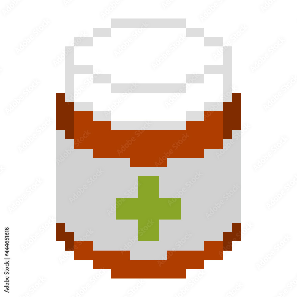 Fototapeta premium A isolated of bottle of Medicine, in Pixelated design