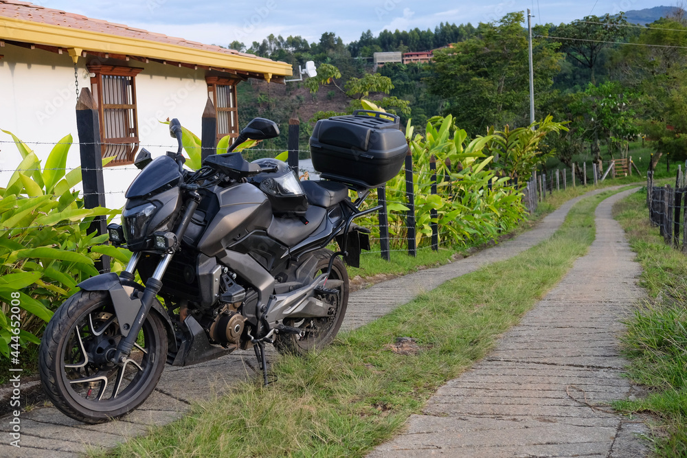 motorcycle on the country road