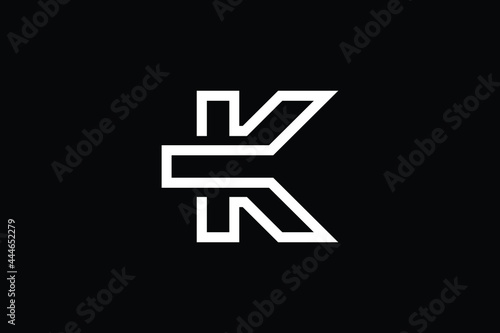TK logo letter design on luxury background. KT logo monogram initials letter concept. TK icon logo design. KT elegant and Professional letter icon design on black background. T K KT TK