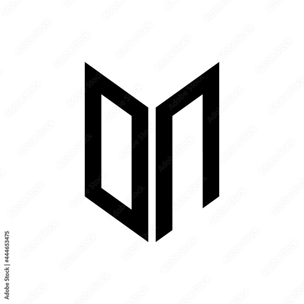 initial letters monogram logo black ON initial letters monogram logo black ON