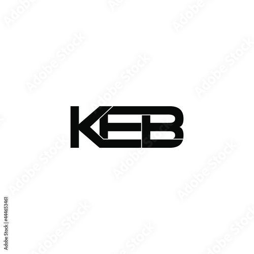 keb initial letter monogram logo design