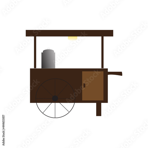 Contains food vendors to push vector illustration