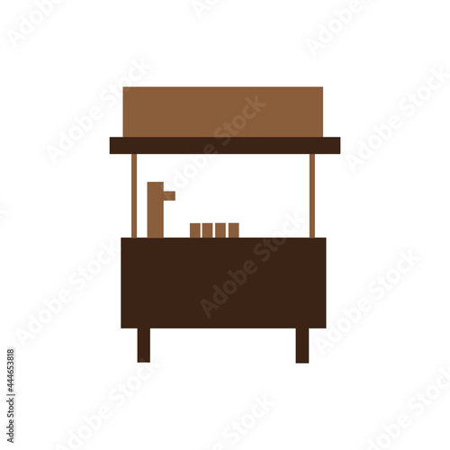 Contains food vendors to push vector illustration