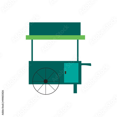 Contains food vendors to push vector illustration