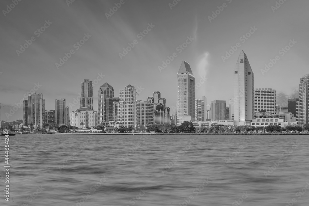 Downtown San Diego city skyline cityscape of USA