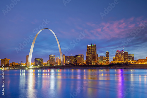 Downtown St. Louis city skyline, cityscape of Missouri in USA photo