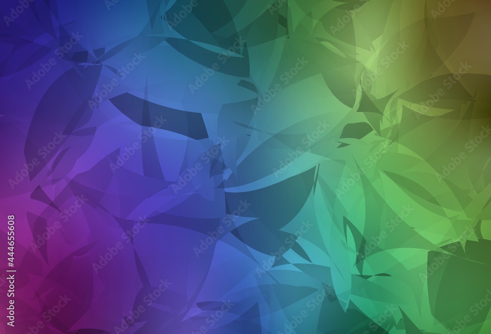 Light Multicolor vector backdrop with polygonal shapes.