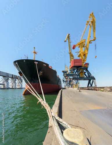 cargo ship in port