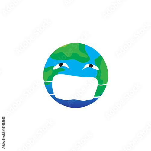World Mask Creative (Corona virus -2019 ) Banner Word with Icons ,Vector illustration.