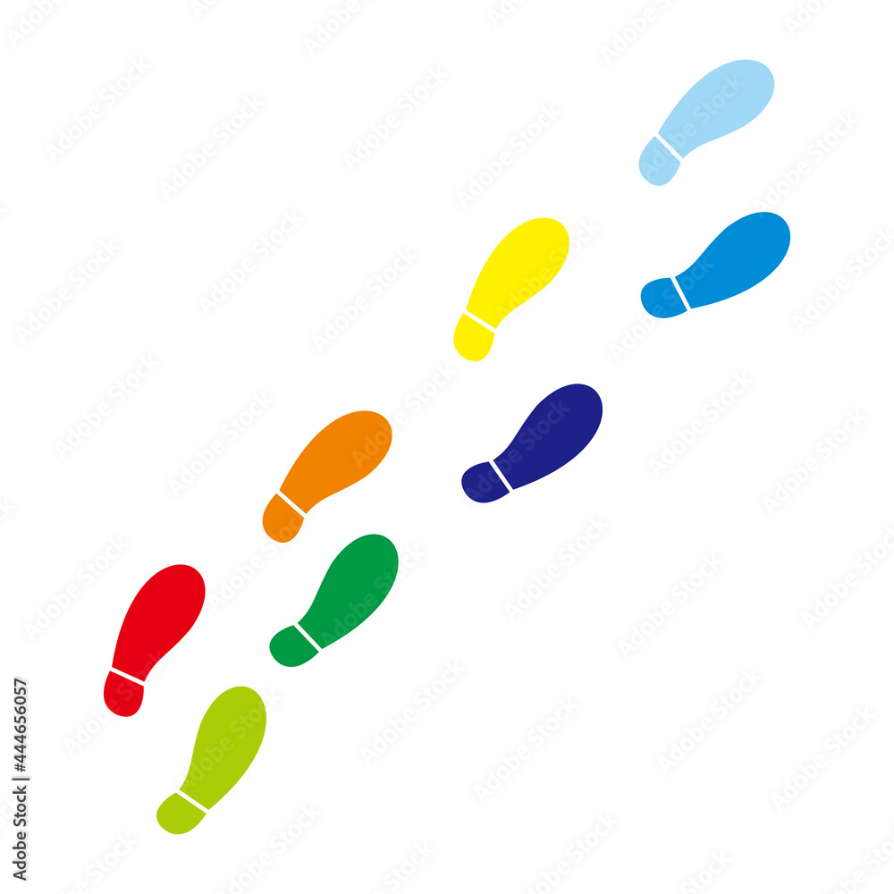 Shoe prints vector icon illustration Shoe prints vector icon illustration