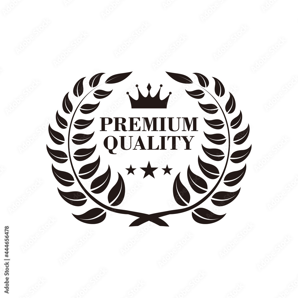 Premium quality laurel vector icon illustration isolated on white background Premium quality laurel vector icon illustration isolated on white background