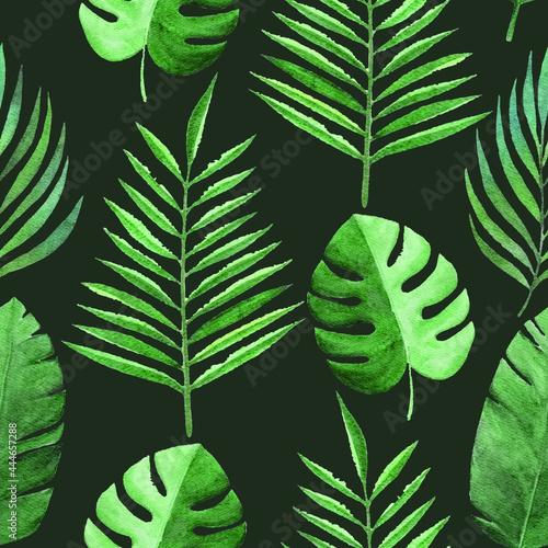 Vector pattern with a floral theme. Background with leaves and flowers. The backdrop for greeting cards, posters, banners, and placards.