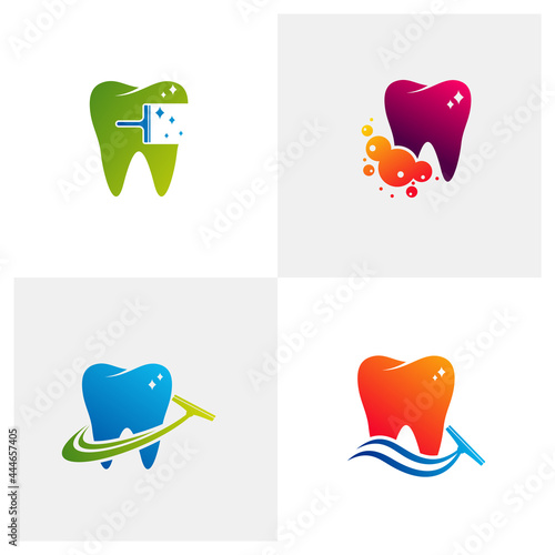 Set of Dental Clean logo vector template, Creative Clean logo design concepts