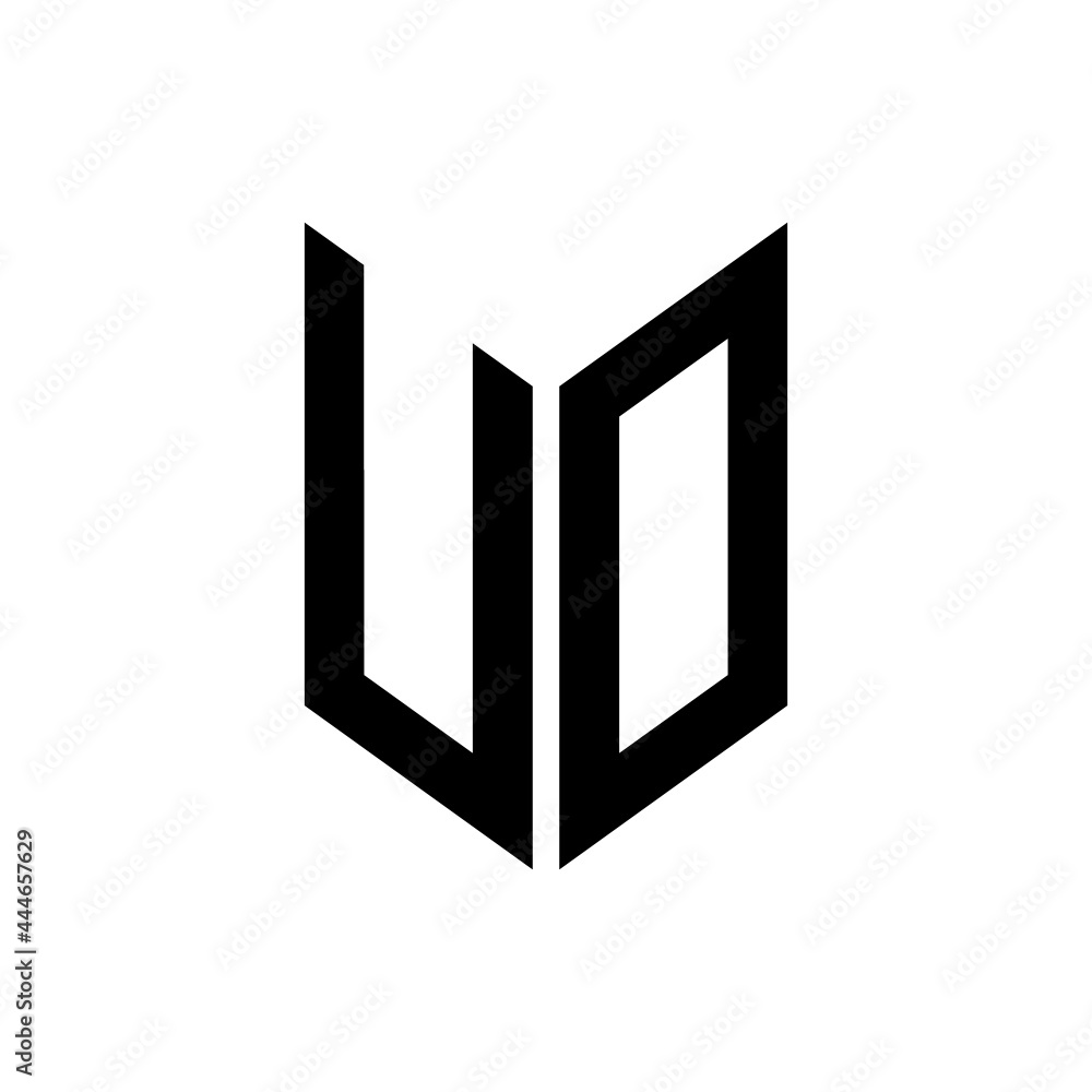 initial letters monogram logo black UO initial letters monogram logo black UO