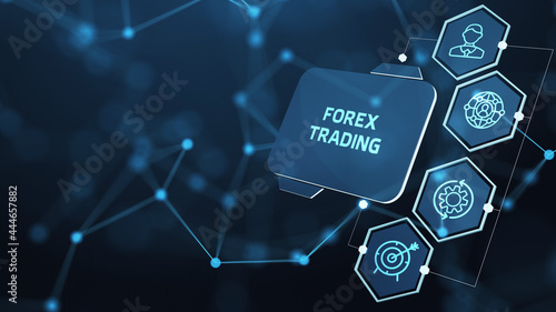 FOREX TRADING, new business concept. Business, Technology, Internet and network concept