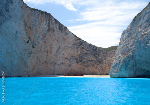 Wonderful vacation. Blue caves on Zakynthos island, Greece