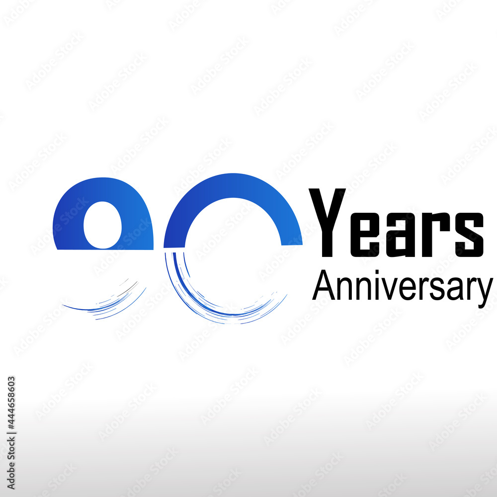 90 Year Anniversary Logo Vector Template Design Illustration White Color 90 Year Anniversary Logo Vector Template Design Illustration White Color